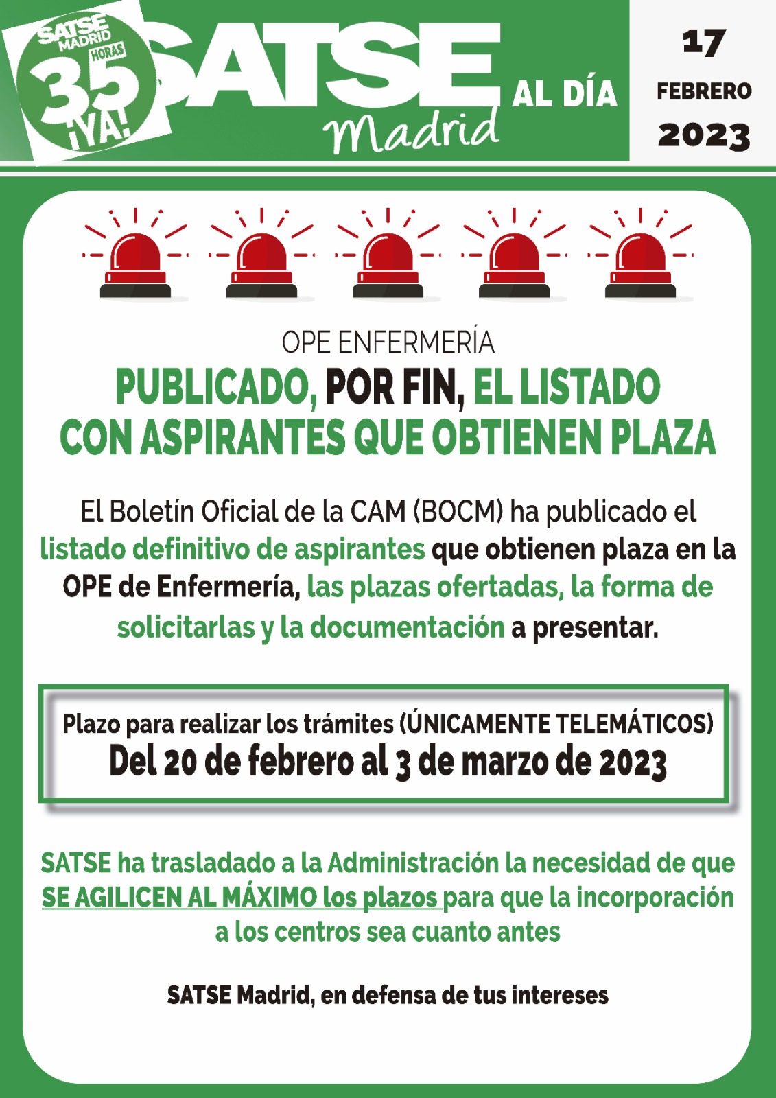 listado aspirantes con plaza de enfermera ope 18