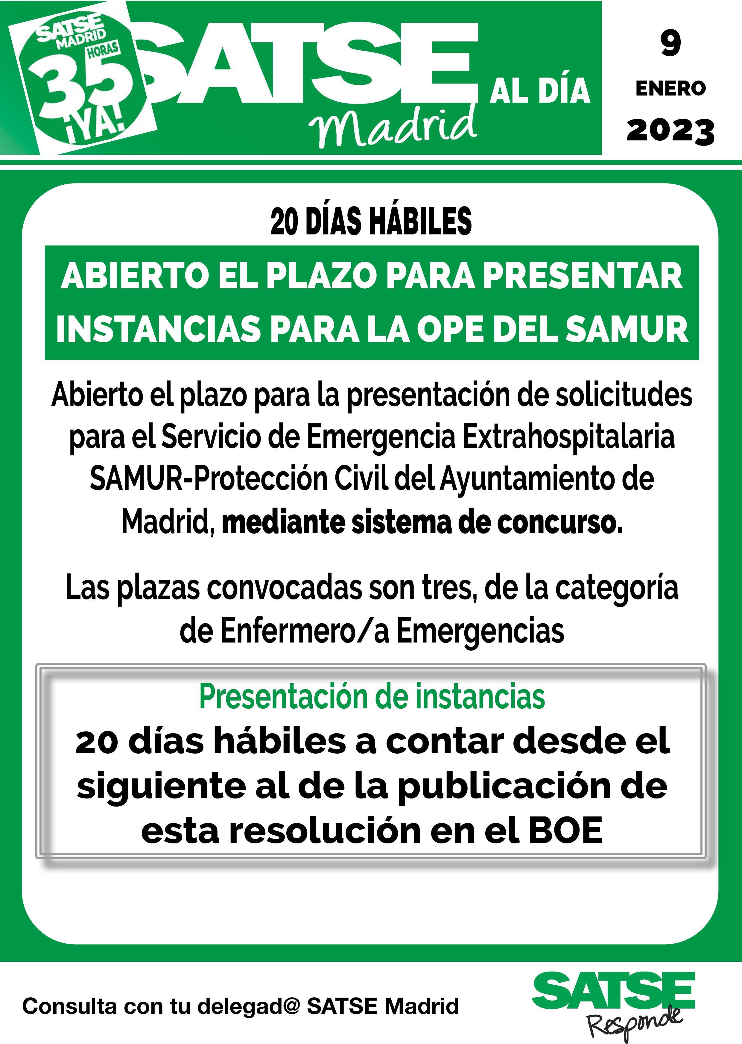 SATSE-Inf-Apertura-plazo-3-plazas-OPE-Samur-publicacion-BOE