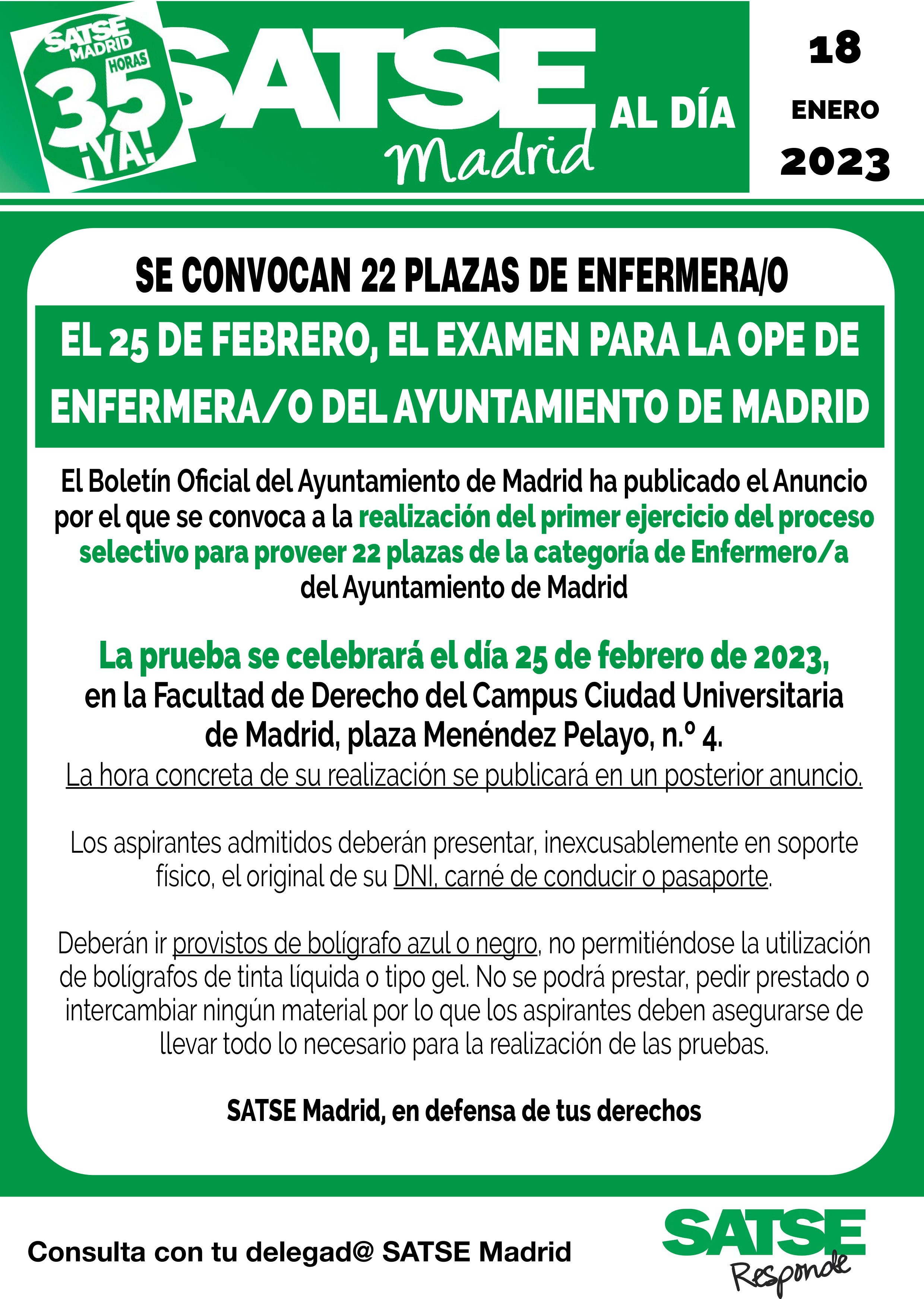 SATSE-Inf-examen-Ayto-Madrid-22-plazas-enfermera-o