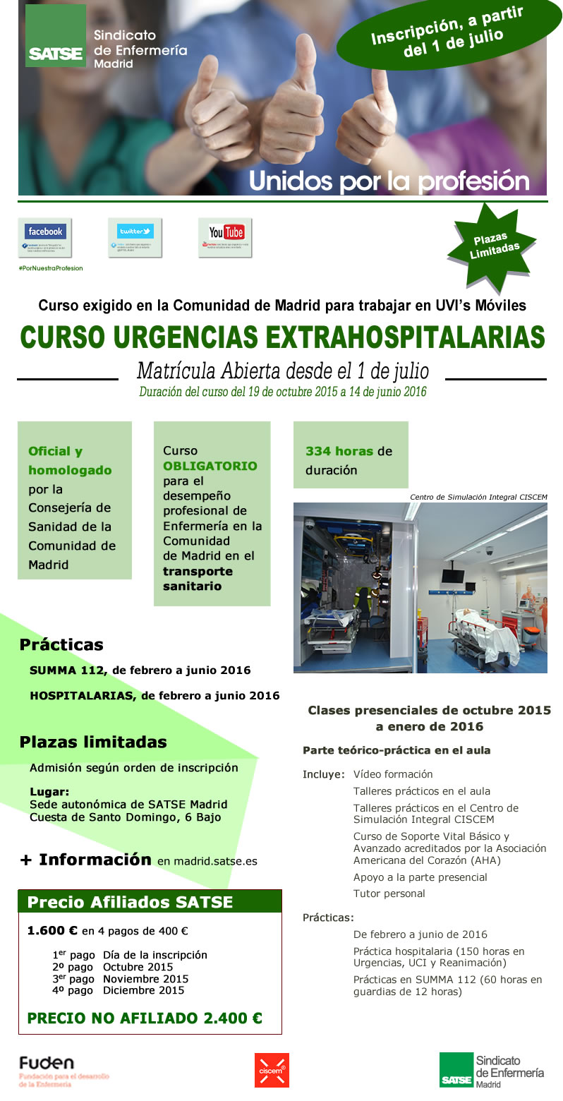 Curso Urgencias Extrahospitalarias Madrid